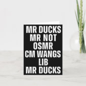 Mr Ducks Mr Not Duck Joke Phonetic Puzzle  Karte (Vorderseite)