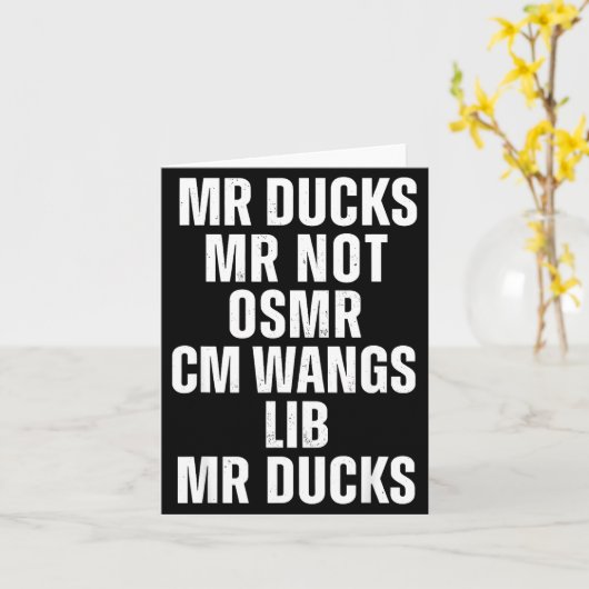 Mr Ducks Mr Not Duck Joke Phonetic Puzzle  Karte (Gelbe Blume)