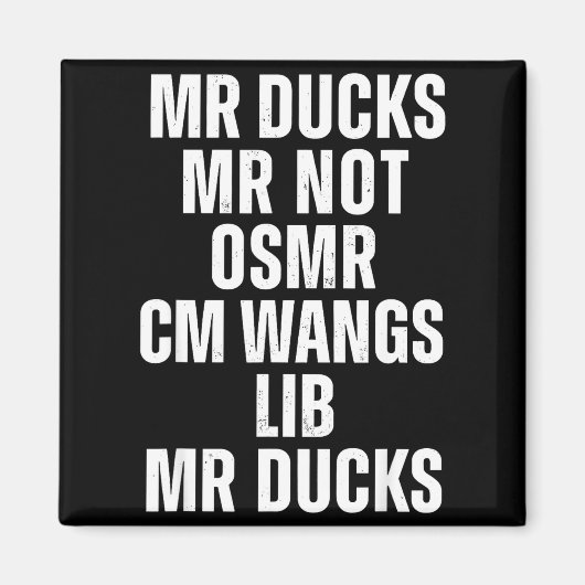 Mr Ducks Mr Not Duck Joke Phonetic Puzzle Magnet (Vorne)