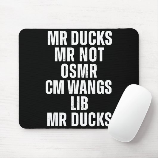 Mr Ducks Mr Not Duck Joke Phonetic Puzzle Mousepad (Mit Mouse)