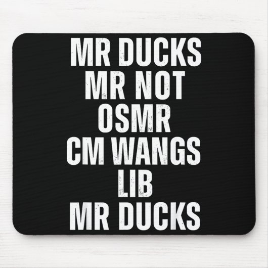 Mr Ducks Mr Not Duck Joke Phonetic Puzzle Mousepad (Vorne)
