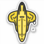 Mr. Ears - Cartoon steht auf Sticker v2 (Vorderseite)