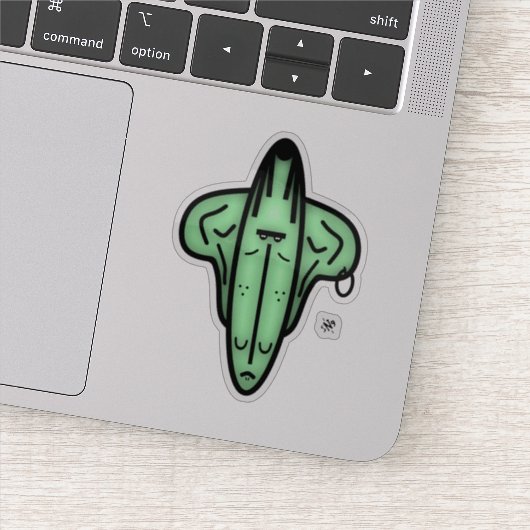 Mr. Ears - Cartoon steht vor v1 Aufkleber (Detail)