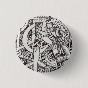 Mr Emptyful (detail) Button