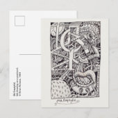 Mr. Emptyful, Tinte zeichnend Postkarte (Vorne/Hinten)