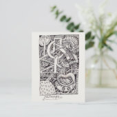 Mr. Emptyful, Tinte zeichnend Postkarte (Stehend Vorderseite)