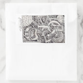 Mr. Emptyful, Tinte Zeichnend Rechteckiger Aufkleber (Tasche)