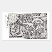 Mr. Emptyful, Tinte Zeichnend Rechteckiger Aufkleber (Vorderseite)