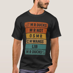 MR Enten Retro Vintage Lustiger Phonetic Enten Wit T-Shirt