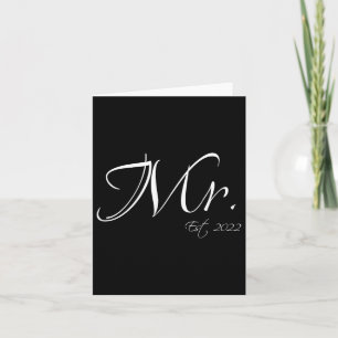 Mr. Est. 2022 Herr & Frau Bride Groom Couple M Karte