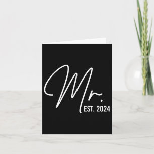 Mr. Est. 2024 Just Married Wedding Hubby Mr. & Karte