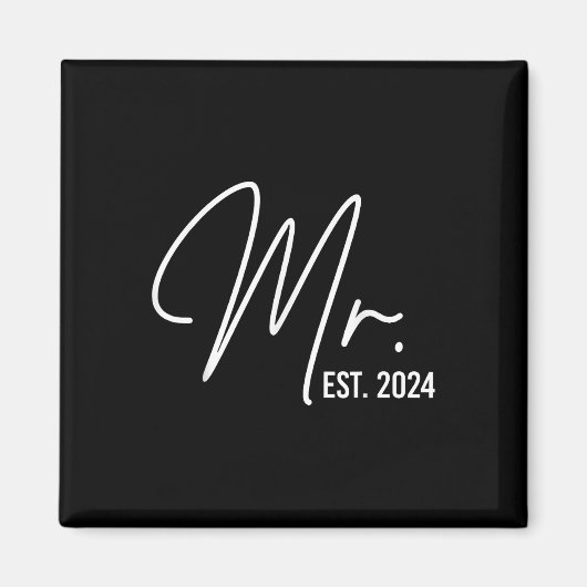 Mr. Est. 2024 Just Married Wedding Hubby Mr. & Magnet (Vorne)