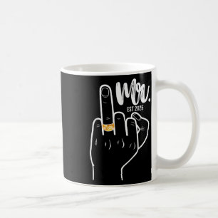 Mr. Est. 2025 Just Married Husband Wedding Finger Kaffeetasse