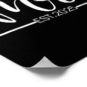 Mr. Est. 2025 Just Married Wedding Hubby Mr. &amp; Poster (Ecke)