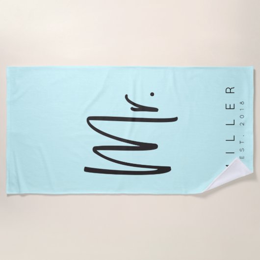 Mr. Established Custom Beach Handtuch (Vorderseite)