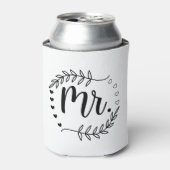 Mr Ever After - Elegantes Herz & Laurel Emblem Dosenkühler (Kanne Vorderseite)