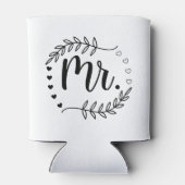 Mr Ever After - Elegantes Herz & Laurel Emblem Dosenkühler (Rückseite)