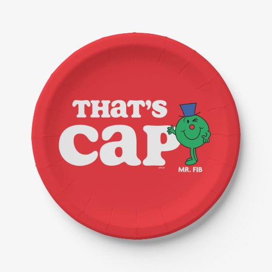 Mr Fib Das ist Cap Pappteller (Vorderseite)