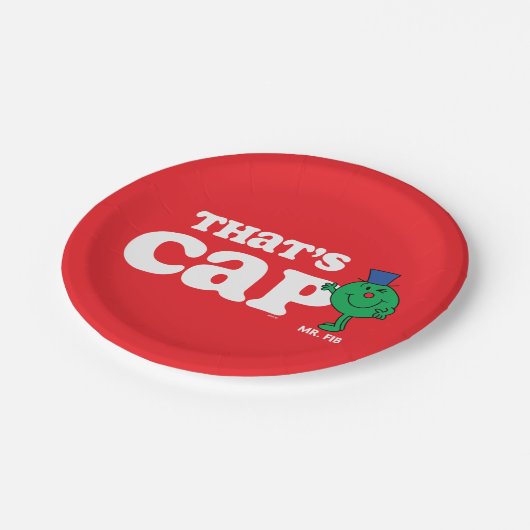 Mr Fib Das ist Cap Pappteller (Schrägansicht)