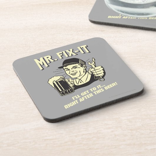 Mr. Fixit: Nach diesem Bier Untersetzer (Linke Seite)