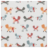 Mr Fox and Friends Stoff (Nahaufnahme)