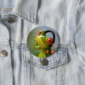 Mr. Frog with Headphones Button (Beispiel)