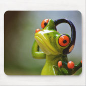Mr. Frog with Headphones Mousepad (Vorne)