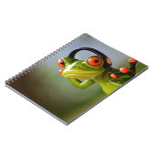 Mr. Frog with Headphones Notizblock (Linke Seite)