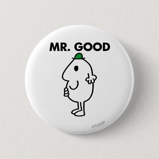 Mr. Good | Grüner Hut Button (Vorderseite)