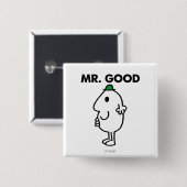 Mr. Good | Grüner Hut Button (Vorne & Hinten)