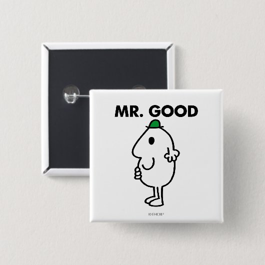 Mr. Good | Grüner Hut Button (Vorne & Hinten)