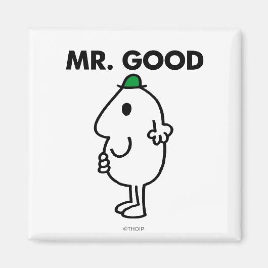 Mr. Good | Grüner Hut Magnet (Vorne)