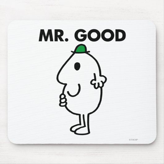 Mr. Good | Grüner Hut Mousepad (Vorne)
