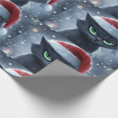 Mr. Grumpy Face Christmas Cat Geschenkpapier (Ecke)