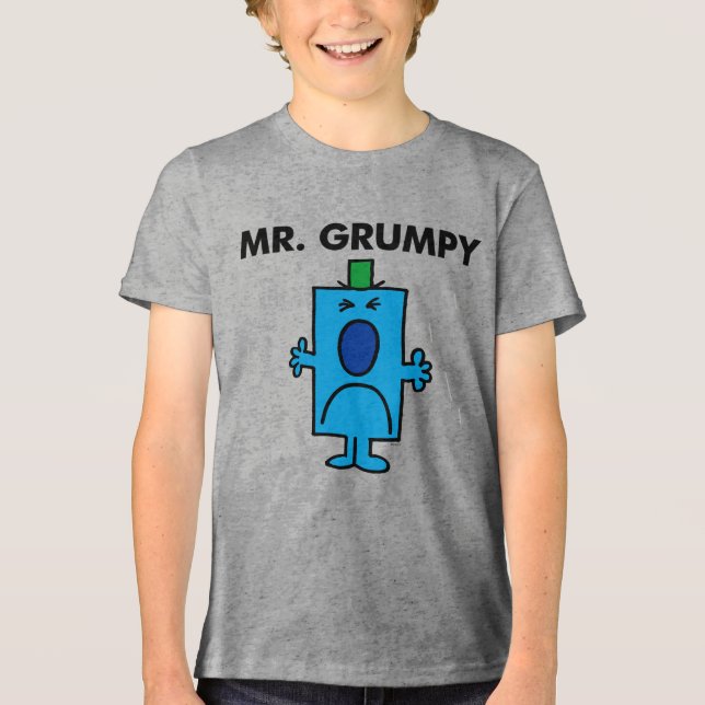 Mr. Grumpy | Frowning Face Tri-Blend Shirt (Vorderseite)