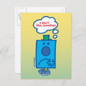Mr Grumpy | I Don't Like Mondays Thought Bubble Postkarte (Vorne/Hinten)