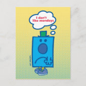 Mr Grumpy | I Don't Like Mondays Thought Bubble Postkarte (Vorderseite)