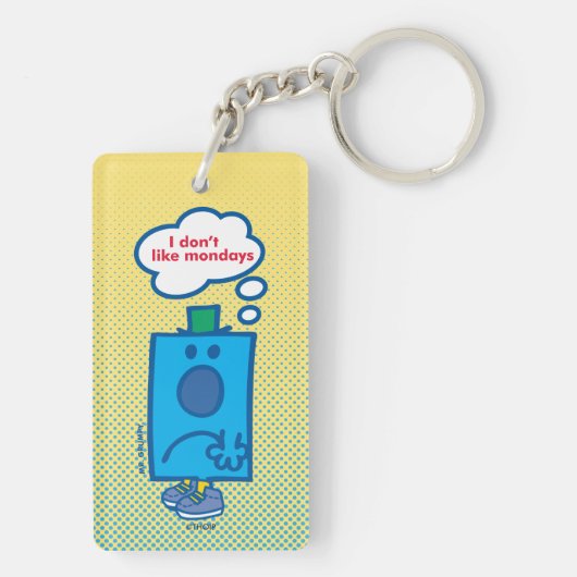 Mr Grumpy | I Don't Like Mondays Thought Bubble Schlüsselanhänger (Rückseite)