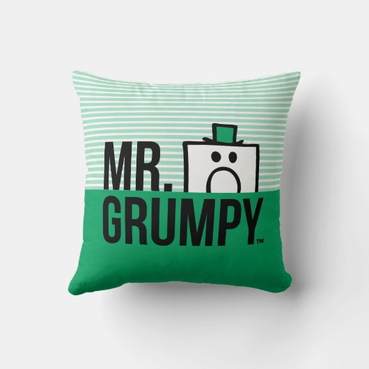 Mr Grumpy | Peeking Head Over Name Kissen (Rückseite)