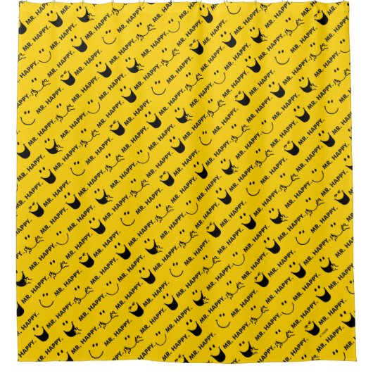 Mr. Happy | Alle Lächelmuster Duschvorhang (Vorderseite)