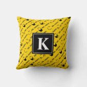 Mr. Happy | Alle Lächelmuster | Monogramm Kissen (Rückseite)