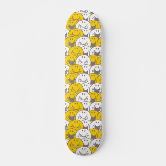 Mr. Happy | Flackerndes Lächelmuster Skateboard (Vorne)