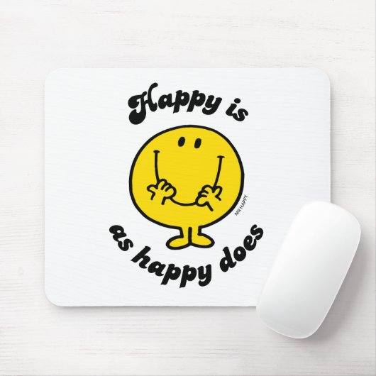Mr. Happy | Glück ist so glücklich wie glücklich Mousepad (Mit Mouse)