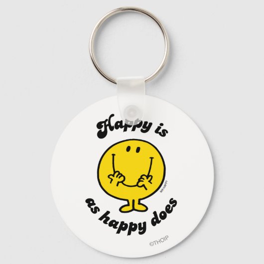 Mr. Happy | Glück ist so glücklich wie glücklich Schlüsselanhänger (Vorderseite)