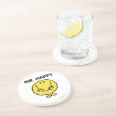 Mr. Happy | Großer Smiley Getränkeuntersetzer (Seite)