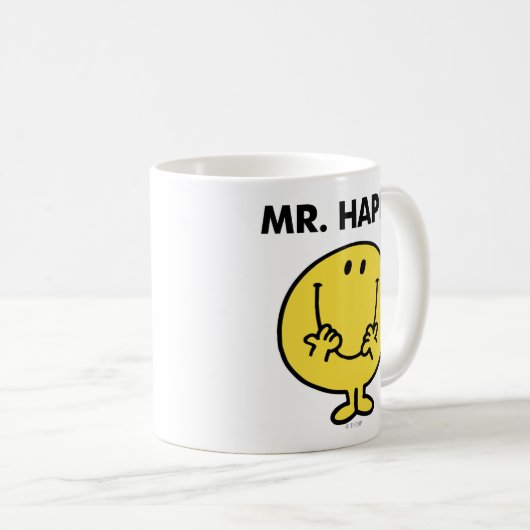 Mr. Happy | Großer Smiley Kaffeetasse (VorderseiteRechts)