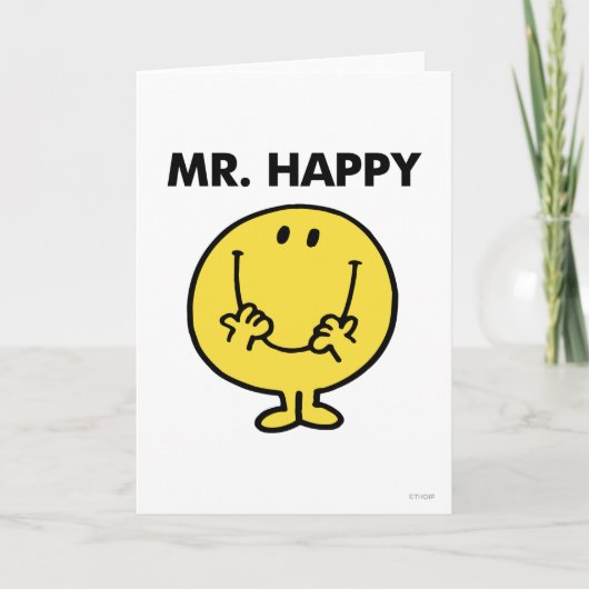 Mr. Happy | Großer Smiley Karte (Vorderseite)