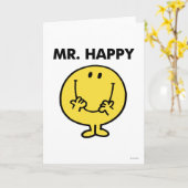 Mr. Happy | Großer Smiley Karte (Gelbe Blume)