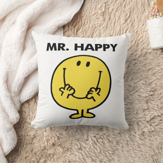 Mr. Happy | Großer Smiley Kissen (Decke)