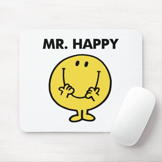 Mr. Happy | Großer Smiley Mousepad (Mit Mouse)